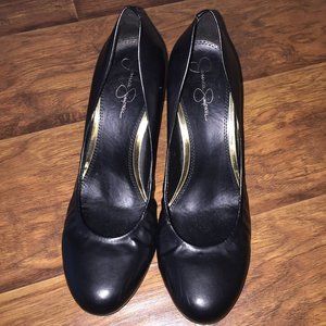 EEUC Jessica Simpson Black Playform Pumps Sz 10B/40